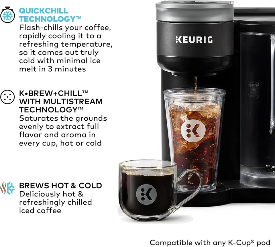 Keurig K-Brew+Chill Iced or Hot Single-Serve K-Cup Coffee Maker - Image 4 of 4