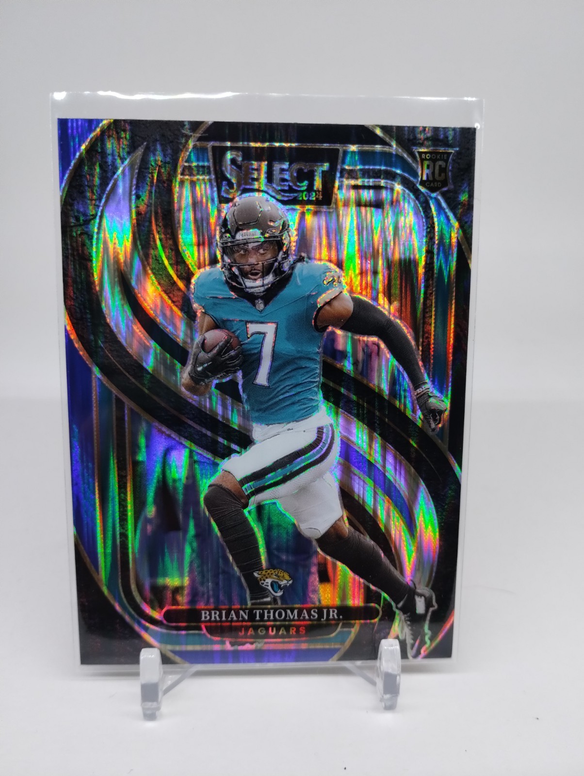 2024 Panini Select Premier Level Brian Thomas Jr. #143 Black & Blue Shock RC