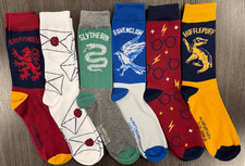 Brand New - One Size Fits Most - Harry Potter - Hogwarts - 6 Pair Crew Socks
