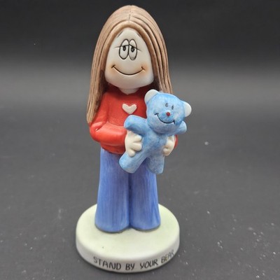 Vintage   1982 Cathy   ''Stand By Your Bear''   Porcelain Figurine    4 3/4'' 