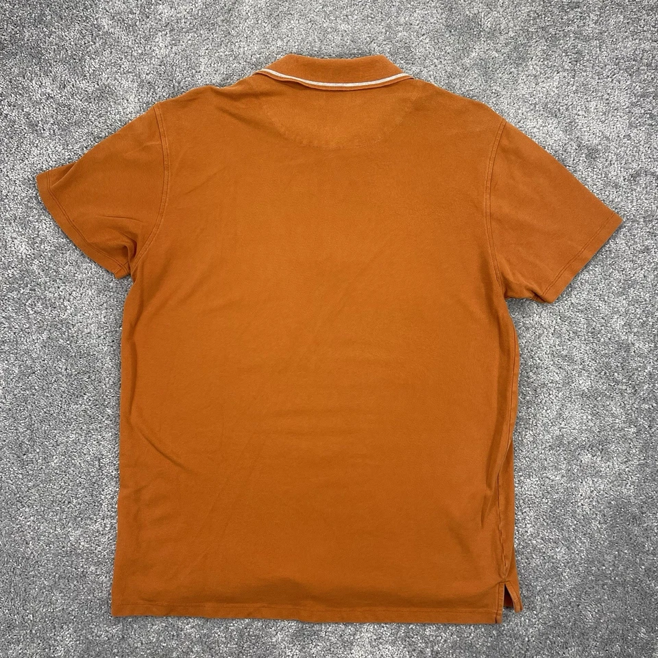 Camisa deportiva Zegna para hombre grande naranja 1/4 cremallera polo atlético golf manga corta Foto 3 de 4