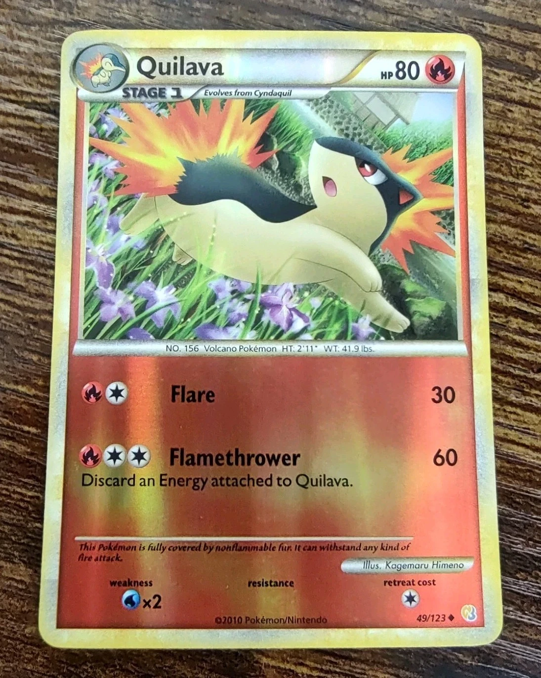 Pokémon Heartgold & SoulSilver Quilava 49/123 Reverse Holo