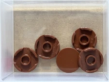 LEGO Parts - Reddish Brown Tile, Round 2 x 2 - No 14769 - QTY 5