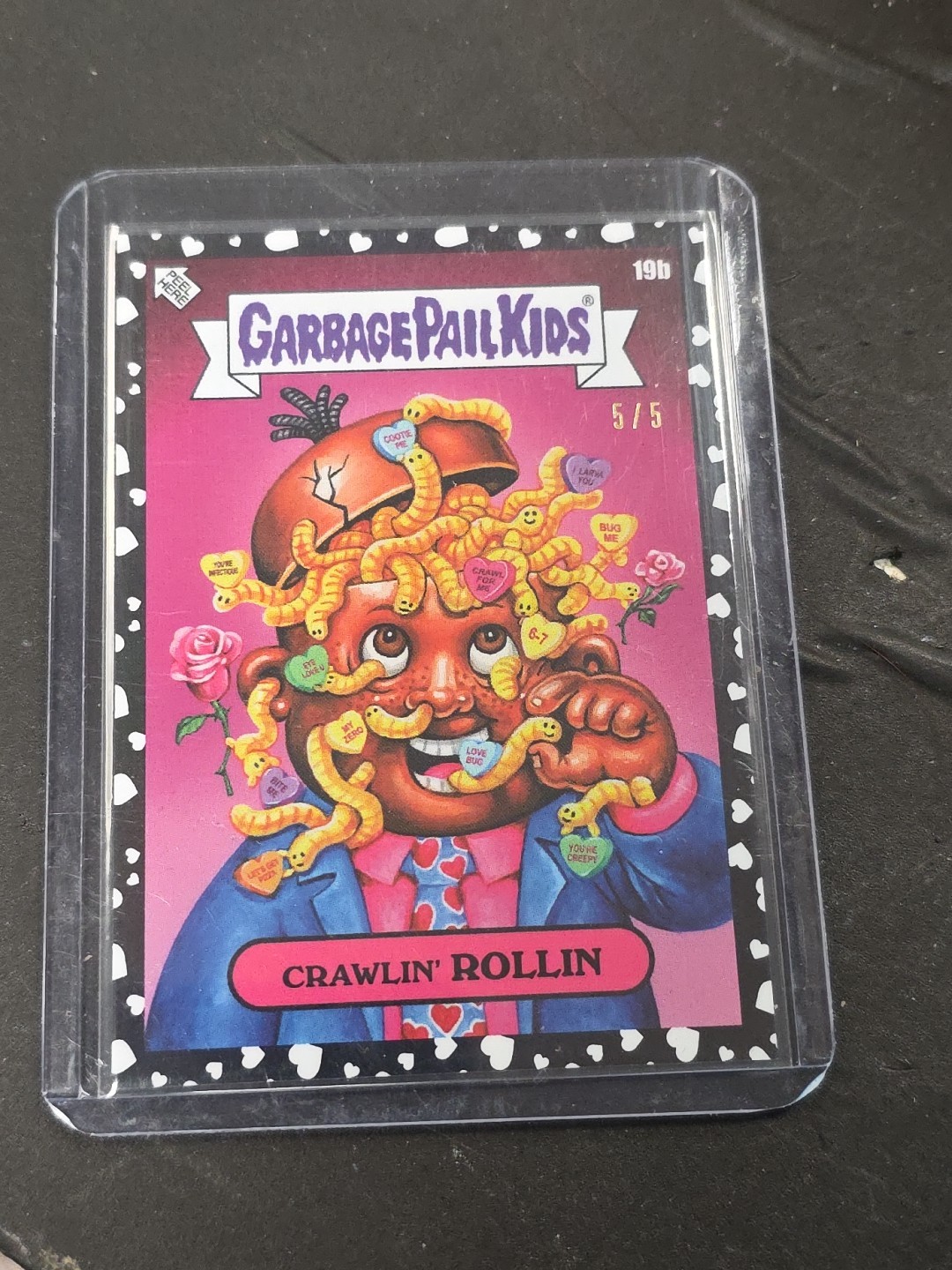 2025 Topps Garbage Pail Kids Valentine's Day #19b Crawlin' ROLLIN front