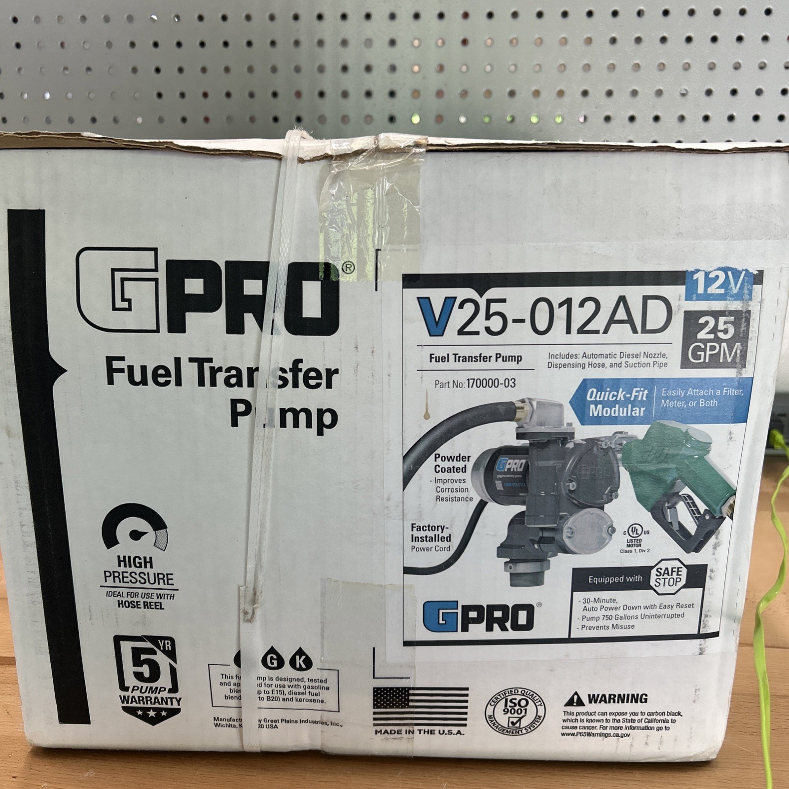 Gpi GPro V25-012Ad Fuel Transfer Pump, 12V Dc, 25 Gpm Max. Flow Rate