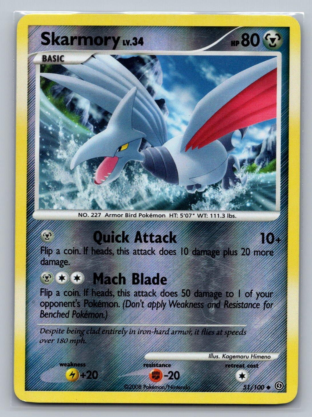 Skarmory 51/100 UC Stormfront Pokemon Reverse Holo MP
