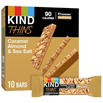 KIND THINS Caramel Almond & Sea Salt, Gluten Free, 100 Calories, 10 count Pack 1