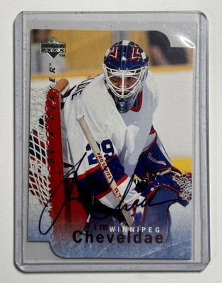 1995-96 Upper Deck Be a Player - Tim Cheveldae #S76 Die-Cut Autographs (AU)