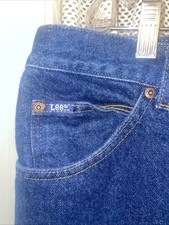 Lee Cotton Jeans Mens 50x32 Blue Straight Leg New With Tags Made In USA