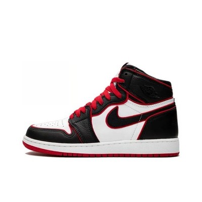 Air Jordan 1 Bloodline Size 6.5Y Women's 8 Black Red White Sneakers Shoes