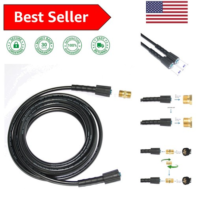 #ad High Quality 35FT Extension Hose for 3000 PSI Pressure Washers with M22 Adapter $35.99