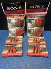 8 Sony HF60 Blank Cassette Tapes Type I 60 Minutes Hi-Fi Recording