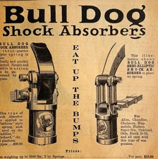 1917 Bull Dog Shock Absorbers Advertisement Chas Miller Automobilia F15A