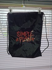 2023 Simple Plan VIP Merch Black Drawstring Bag Pop Punk