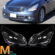 For Infiniti G37 G35 G25 Q40 Sedan 2010-2013 LH RH Front Headlight Lens Cover US