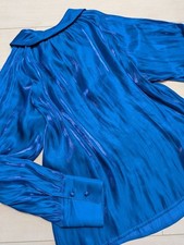 Preview of Moi-meme-Moitie Blouse Free Size Blue Long Sleeve Fashion Top