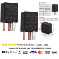 Car Relais 12V 30A 4 Pin Auto Relais Set