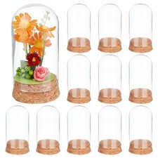 20Pcs Dome Decorative Jars, 3.5x1.8 Inch Glass Display Dome Cloche Glass Bell...