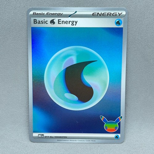 Basic Water Energy 30th Celebration 011 MEE Mega Evolution Energies Holo Pokemon