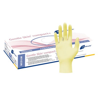 Meditrade Gentle Skin Latexhandschuhe compact+ Einweghandschuh - M / Weiß |