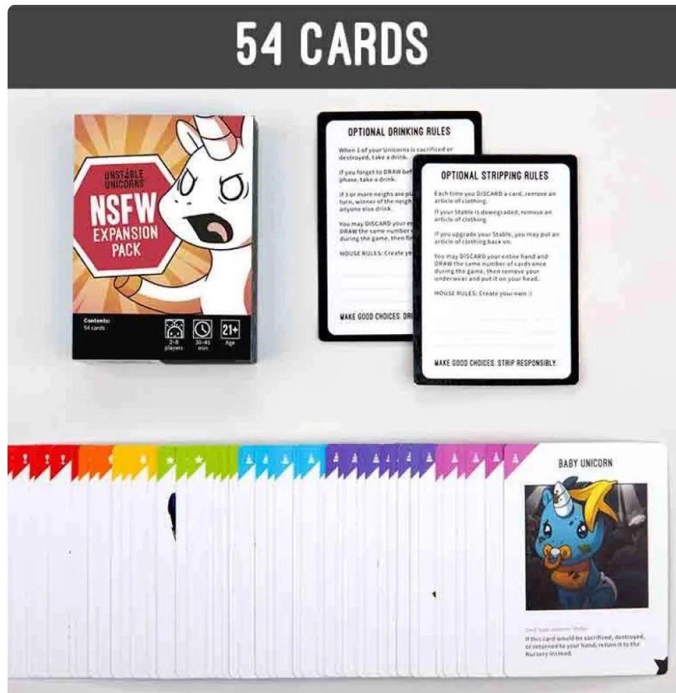 Unstable Unicorns NSFW Expansion Pack Card Game BRAND NEW SEALED