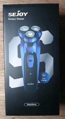 SEJOY BlackStone Rechargeable Men's Electric Shaver - Blue - NEW 