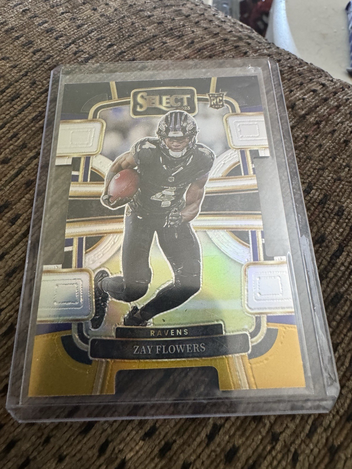 2023 Panini Select - Concourse Zay Flowers #8 Black & Gold Prizm Die-Cut (RC)