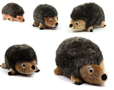 Hedge Hog Dog Toys Cute Plush Fuzzy Soft Faux Fur Canine Friend Cuddle Buddies