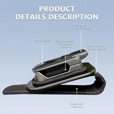 Sunglass Holder for Car Visor Metal Sunglasses Clip, One-Hand Operation,Heavy...