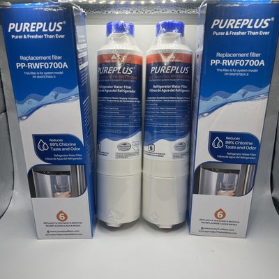 2X PUREPLUS PP-RWF0700A Water Filters for Refrigerator System   NEW.