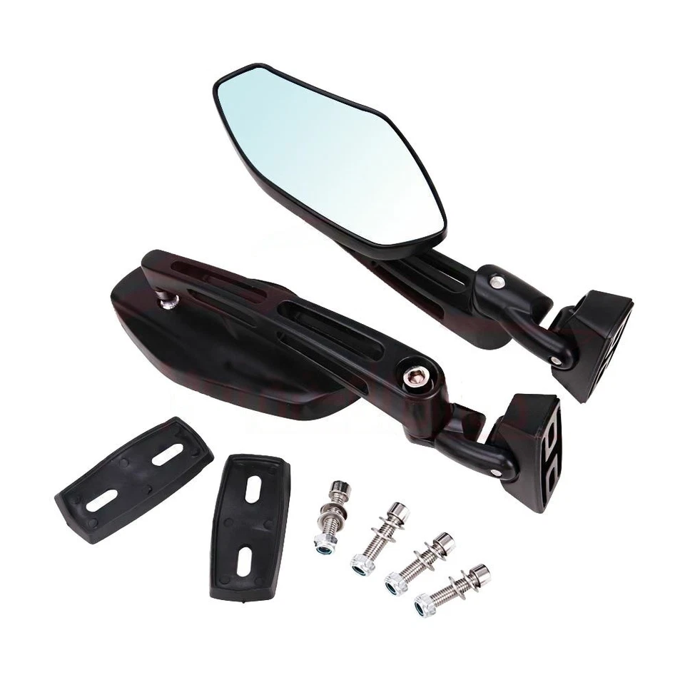 1 par de espejos retrovisores de carreras para Kawasaki Ninja ZX10R ZX11 ZX6 ZX7 ZZR600 EE. UU. Foto 2 de 4