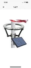 Solar Flag Pole Light, 4640 Lumens Flag Pole Light Solar Powered, 12000 mAh 32 