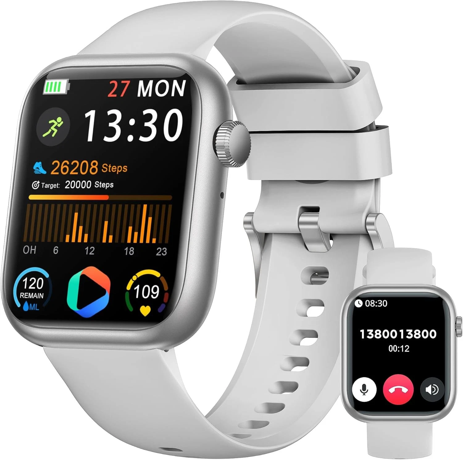 Smart Watch for Men Women, 1.83" Fitness Watch (Answer/Make Call), Smartwatch