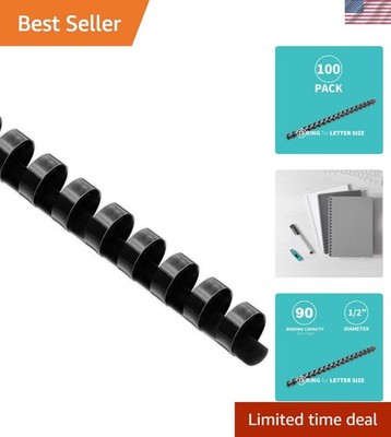 Versatile 1/2 Inch Binding Combs - 100 Pack, Ideal for Letter Sized Documents
