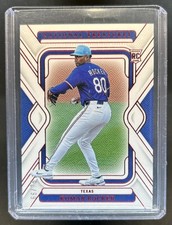 2025 Panini National Treasures Kumar Rocker RC Red Rookie #/75 Rangers