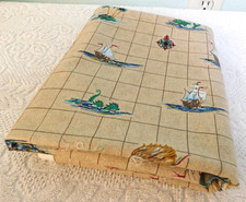 VIP Cranston 2 Yds x 44" Fabric Nautical theme print Sail boats Sea Serpent etc
