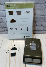 Stampin Up CREATE A CUPCAKE Rubber Set CUPCAKE Punch Birthday Candle Fun