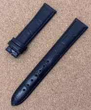 18mm Refined Black Leather Watch Strap For Omega Watches Premium Quality