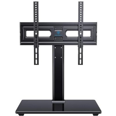 Universal Swivel TV Stand 32-65in Height Adjustable Tempered Glass VESA 400x400
