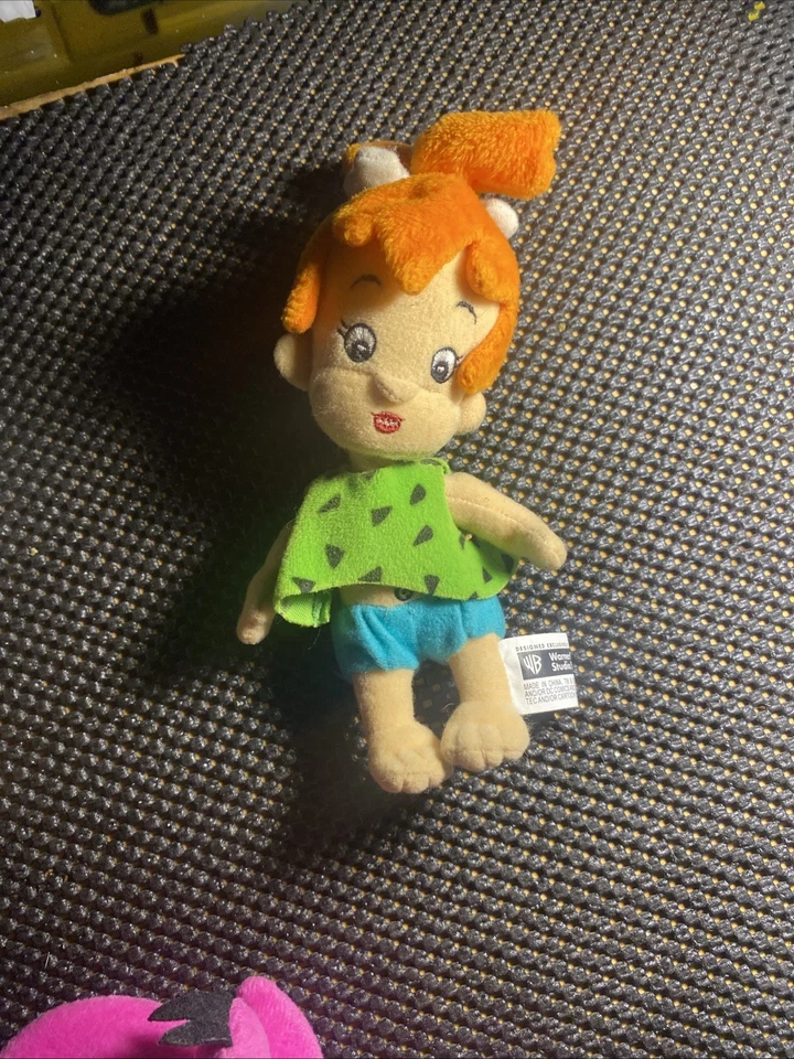 Flintstones Beanbag Plush Warner Bros Studio Pebbles, Dino, And Bam Bam - Image 2 of 4