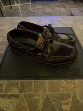 Sperry Top-Sider Men's Authentic Original 2-Eye Leather Boat Shoe Brown 10.5M