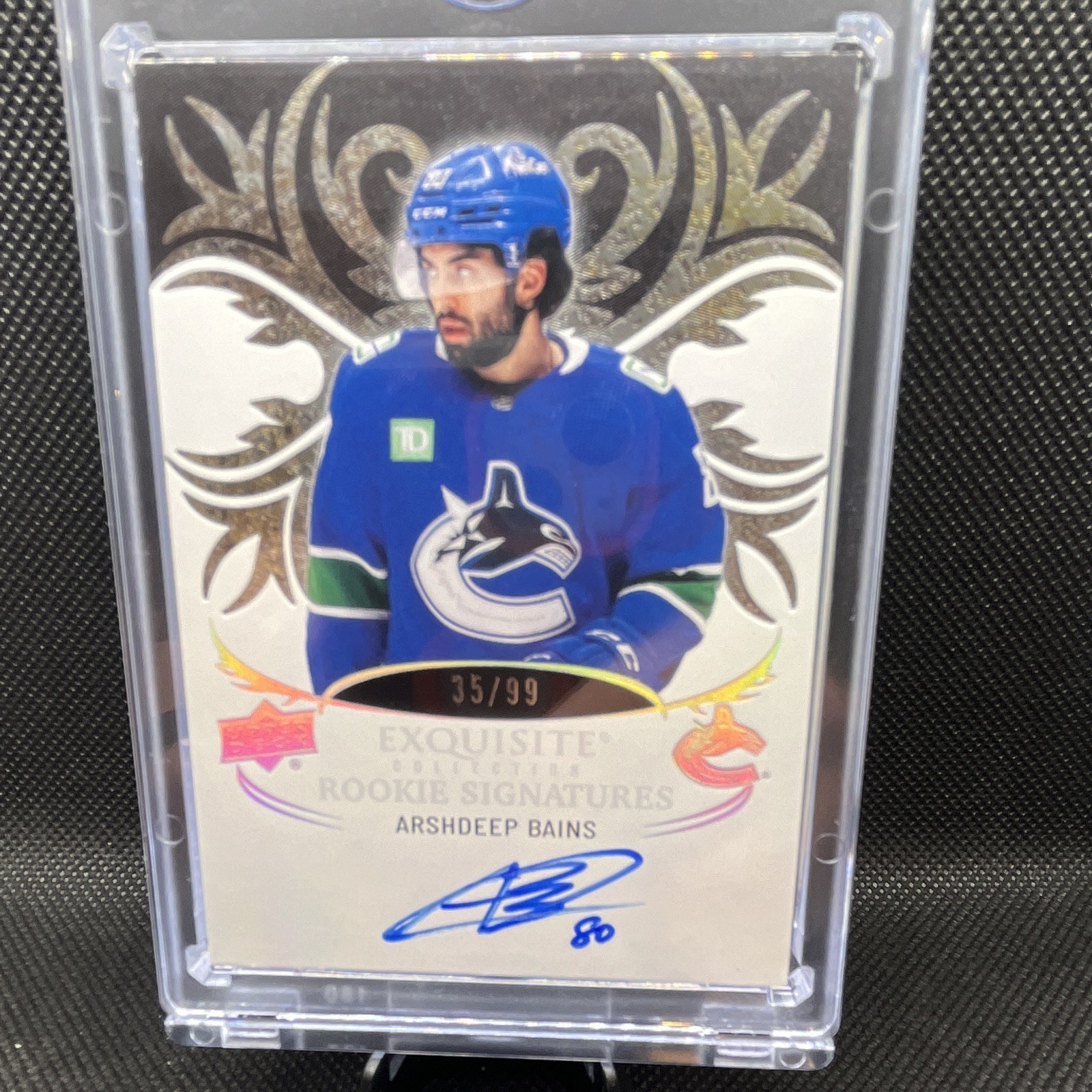 Upper Deck ICE 2024-25 Arshdeep Bains Rookie Signatures ERS-AB RC Auto /99