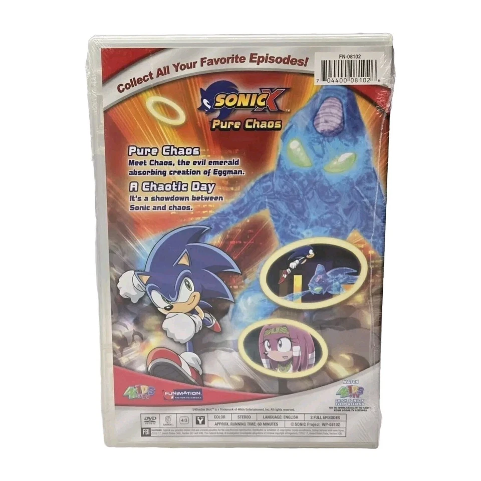 Sonic X Pure Chaos DVDouble Shot Animated TV Series DVD NEW - Image 2 of 2