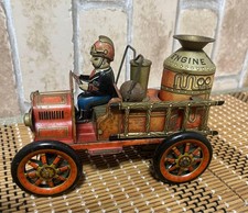 Masudaya Modern Toys Tin Toy Car Fire Engine 1912 F/S FEDEX