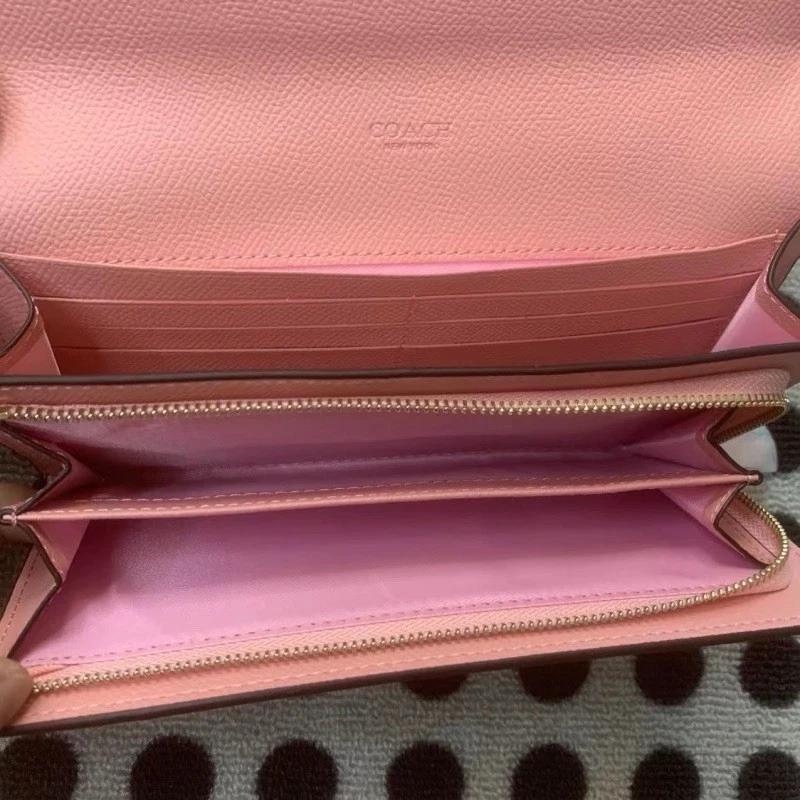 NWT Coach Accordion Wallet In Signature Canvas Floral Print Slim Envelope Wallet - Image 4 of 4