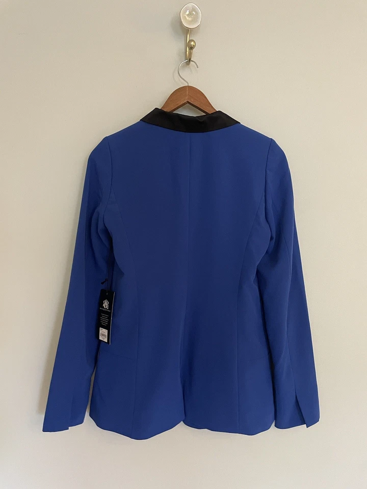 Blazer azul deslumbrante Rock & Republic com lapela preta. Tamanho XS. Novo com etiquetas. Carreira. - Imagem 3 de 4