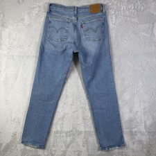 Levi's Premium Wedgie Straight Jeans Women s 28 Light Wash Button Fly Classic