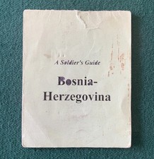 BOSNIA-HERZEGOVINA Soldier's Guide Booklet, 16 Pages, Vintage US Military