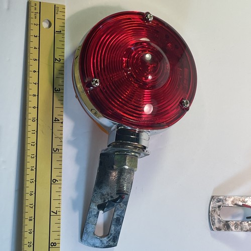 PAR de lámparas traseras rojas ámbar de doble cara vintage para semirremolque carcasa cromada - Imagen 10 de 10