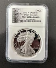 2013-W $1 American Silver Eagle PF69 Ultra Cameo Silver Label early release